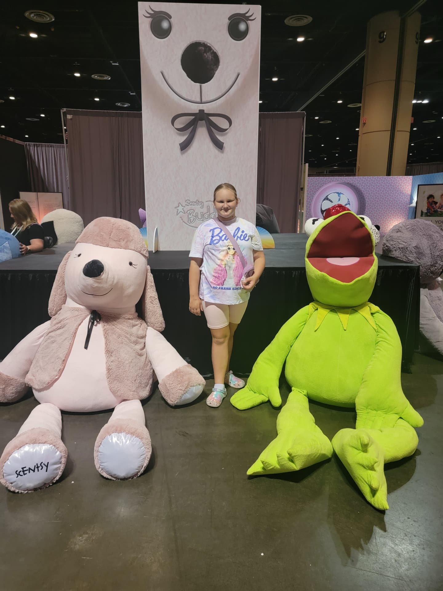 Elizabeth's daughter with her Scentsy Buddies